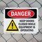 Signmission Keep Doors Closed While Equipment Operating Danger Sign, Plastic, 10in W x 7in L, 2PK OS-2PACK-DS-P-710-L-1385 - alternate 3